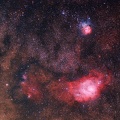 Lagune (Messier 8) et Trifide (messier 20)